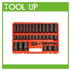 34 Piece 1/2'' Metric Impact Socket Set ToolUp12 Deal