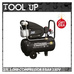 25L 2.0HP Compressor 8 Bar 230v ToolUp 13 Deal