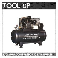 270L 10.0HP Compressor 10 Bar 3 Phase ToolUp 13 Deal