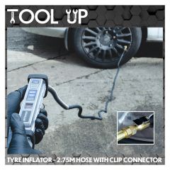 Professional Tyre Inflator - 2.75m Hose with Clip Connector ToolUp 13 Deal