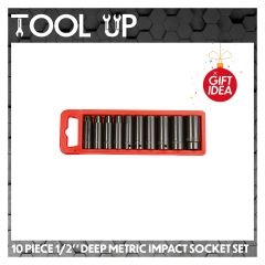 10 Piece 1/2" Deep Metric Impact Socket Set ToolUp 13 Deal