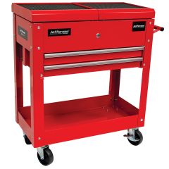 Mobile Tool & Parts Trolley with Sliding Lid & Drawers