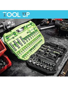 94 Piece 1/4” & 1/2” Drive Socket Set