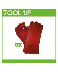 14'' Standard Welding Gauntlets Red ToolUp12 Deal