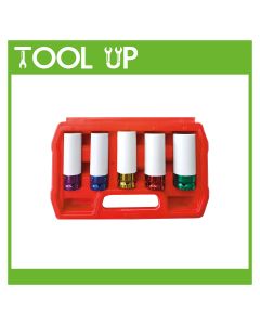 5 Piece 1/2" Alloy Wheel Impact Socket Set ToolUp12 Deal