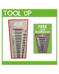 12 Piece Reversible Ratchet Spanner Set ToolUp12 Deal