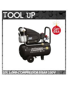 25L 2.0HP Compressor 8 Bar 230v ToolUp 13 Deal