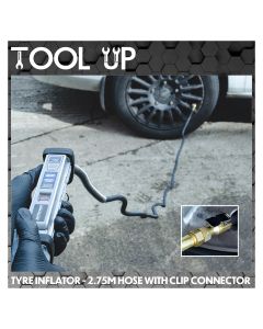 Professional Tyre Inflator - 2.75m Hose with Clip Connector ToolUp 13 Deal