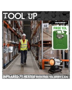 Infrared 75 Heater c/w Thermostat ToolUp 13 Deal