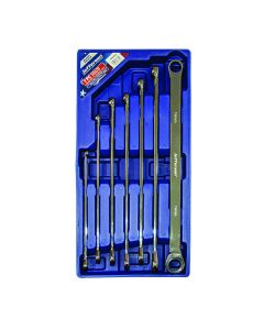 Extra Long 7 Piece Double Ring Fixed/Ratchet End Spanner Set