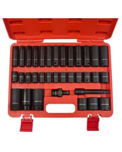 34 Piece 1/2" Impact Socket Set