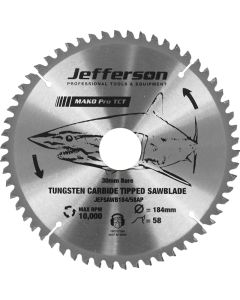 7" TCT Blade 58T Aluminium & Plastic