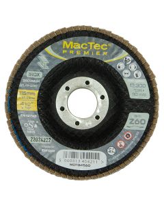 MacTec Premier 4.5" INOX Flap Disc Z60 Grit