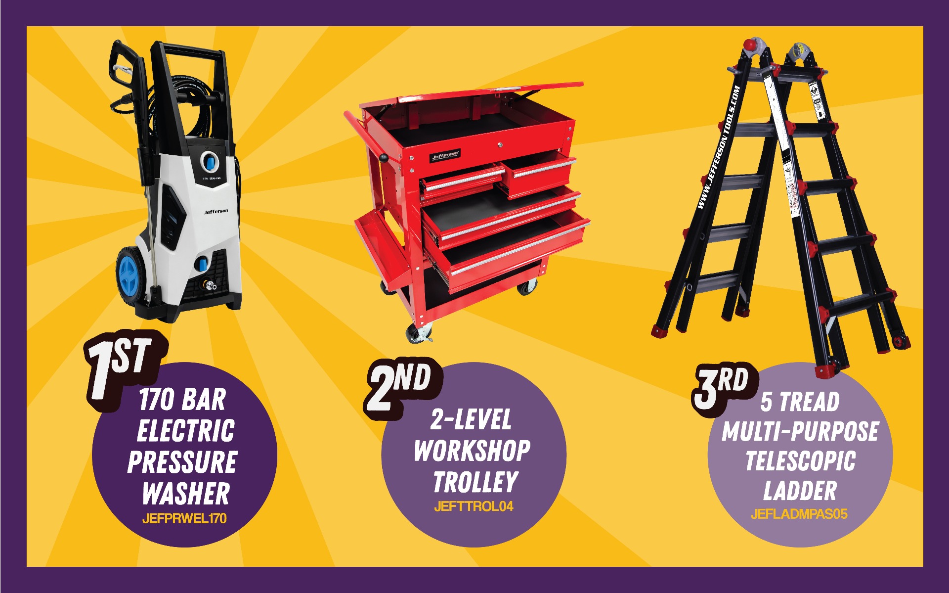 The Big Tool Giveaway Prizes with Jefferson Tools